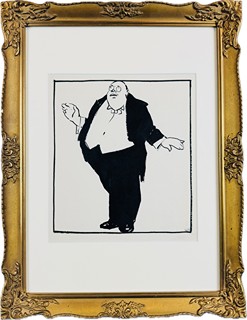 Karel Nejedlý (1873 - 1927) - Karikatura muže ve fraku
