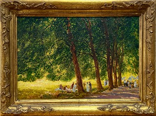 Karel Langer (1878 - 1947) - Promenáda v parku