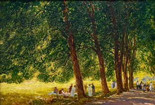 Karel Langer (1878 - 1947) - Promenáda v parku