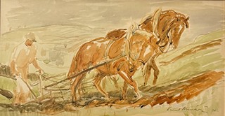Karel Minář (1901 - 1973) - Oráč s koňmi
