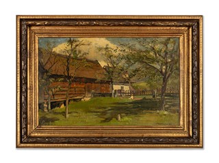 Hanuš Schwaiger (1854 - 1912) - Zahrada u valašského dvora