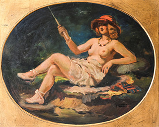 František Xaver Naske (1884 - 1959) - Dívka v klobouku