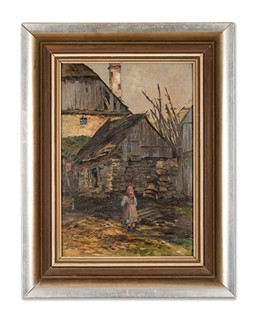 Václav Březina (1862 - 1906) - Na dvorku