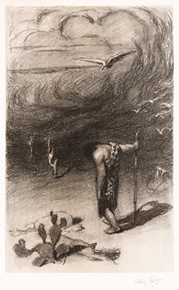 Abel Pfeffermann Pann (1883 - 1963) - ...Fugitive and vagabond shalt thou be on earth