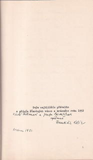 František Kožík (1909 - 1997) - Rok vzpomínek, Meluzina, Prstýnek z vlasů