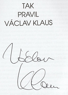 Václav Klaus (1941) - Podpisy v knihách