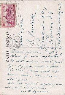 Antonín Kybal (1901 - 1971) - Rukopis na pohlednici