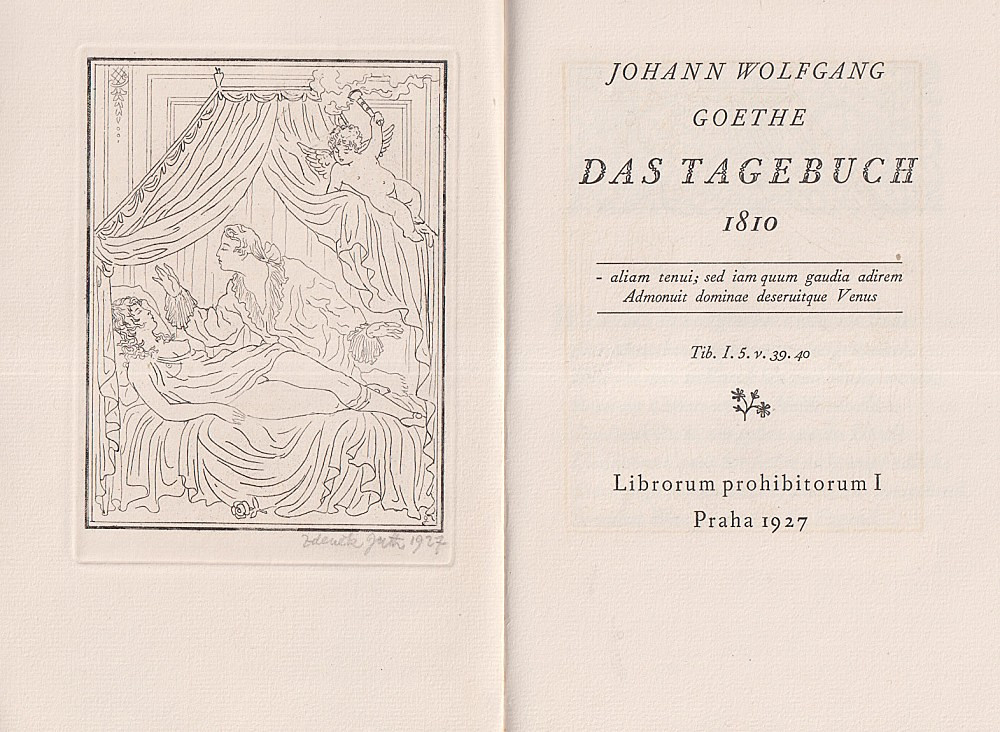 Zdeněk Guth (1902 - 1984) - Johann Wolfgang Goethe: Das Tagebuch. Deník