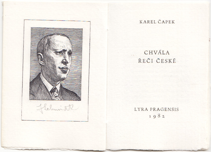 Jindra Schmidt (1897 - 1984) - Karel Čapek: Chvála řeči české