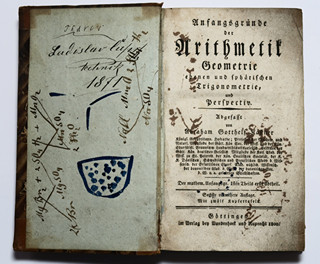 Abraham Gotthelf Kästner (1719 - 1800) - Anfangsgründe der Arithmetik, Geometrie, ebenen und sphärischen Trigonometrie und Perspectiv.
