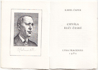 Jindra Schmidt (1897 - 1984) - Karel Čapek: Chvála řeči české