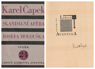 Karel Čapek (1890 - 1938) - Skandální aféra Josefa Hlouška