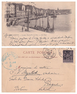Vojtěch Hynais (1854 - 1925) - Podpis na pohlednici