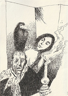 Josef Kábrt (1920 - 1989) - Edgar Allan Poe: Krkavec