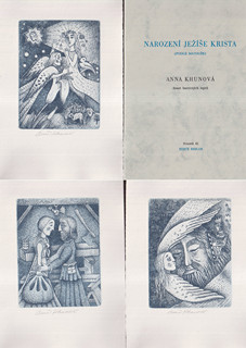 Anna Khunová (1946) -  Narození Ježíše Krista (podle Matouše) - deset barevných leptů