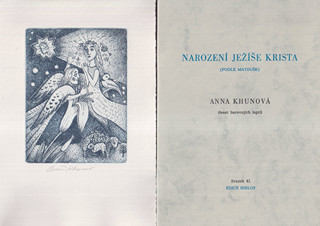 Anna Khunová (1946) - Narození Ježíše Krista (podle Matouše) - deset barevných leptů