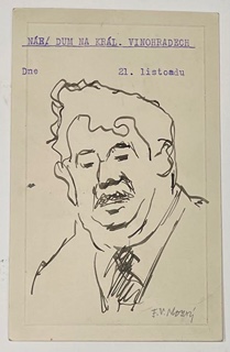 František Viktor Mokrý (1892 - 1975) - Portrét a podpisy výtvarníků