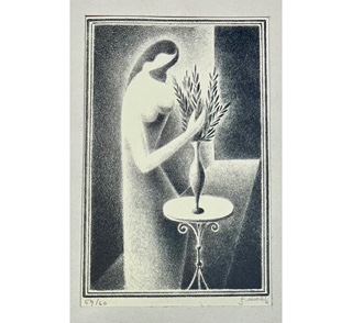 Malý František (1900 – 1980) - Dívka s květinou