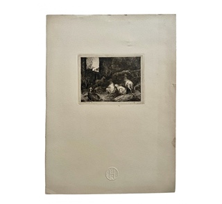 Nowopacký Jan (1821 -1908) - Ovečky v seníku
