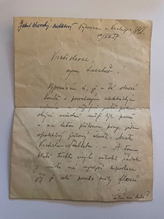 Nechleba Vratislav (1885 - 1965) - Dopis od Jakuba Obrovského