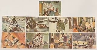 Strnadel Antonín (1910 -1975) - Družstevní práce - Zima na Valašsku