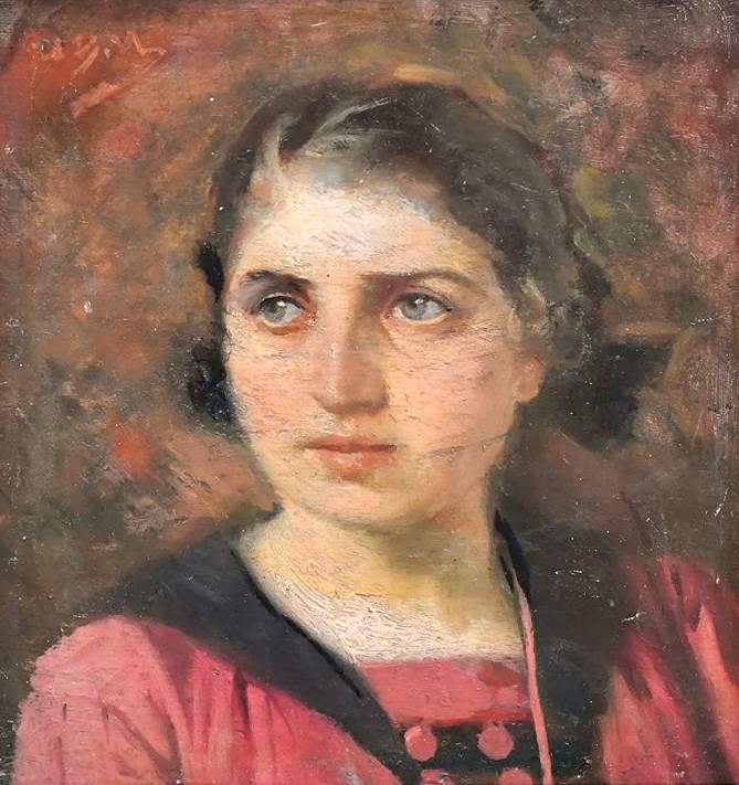 Mrkvička Jan/Ivan Václav (1856-1938) - "Portrét mladé ženy"