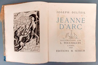 Delteil Joseph, Touchagues Louis (1894-1978), (1893-1974) - Bibliofilie "JEANNE D´ARC (Johanka z Arku), Joseph Delteil - ilustrace L. Touchagues