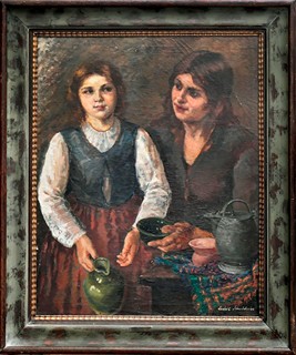 Schneiderka Ludvík (1903-1980) - "Doma při práci"