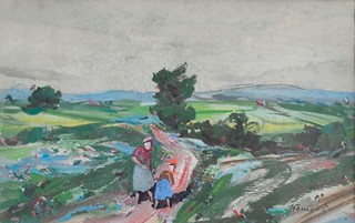Šrámek Josef (Jožka) (1893-1971) - "Dvě postavy v krajině"