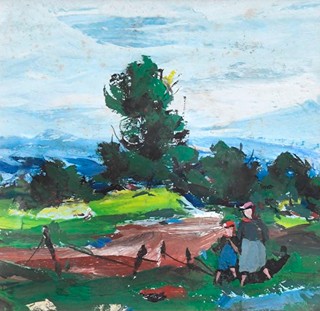 Šrámek Josef (Jožka) (1893-1971) - "Dvě postavy u cesty"