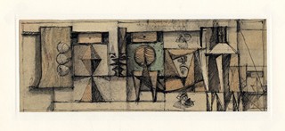 Němec Bohumil (1912-1985) - "Kompozice s mušlemi"
