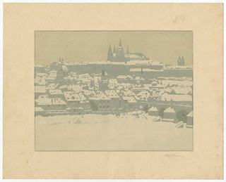 Hofbauer Arnošt (1869-1944) - "Hradčany a Malá strana pod sněhem"