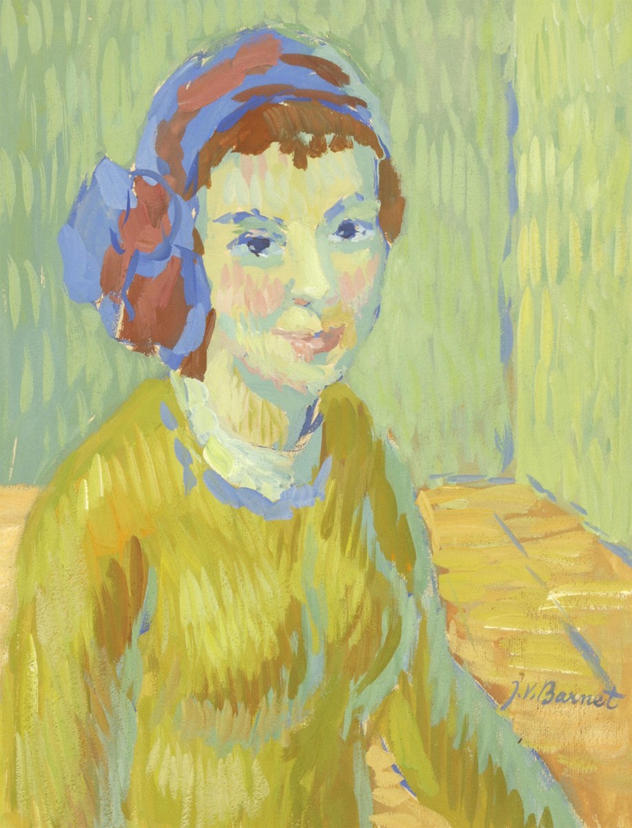 Barnet Josef Václav (1907 - 1990) - Žena ve žlutém svetru