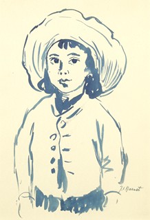 Barnet Josef Václav (1907 - 1990) - Dítko v klobouku