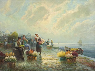 holandský autor - Květinový trh