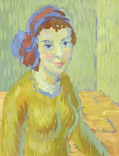 Barnet Josef Václav (1907 - 1990) - Žena ve žlutém svetru
