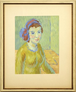 Barnet Josef Václav (1907 - 1990) - Žena ve žlutém svetru