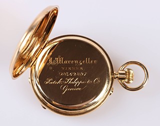 Zlaté kapesní hodinky A. Marenzeller Vienne - Patek Philippe & Co Geneve