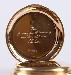 Zlaté kapesní hodinky A. Marenzeller Vienne - Patek Philippe & Co Geneve