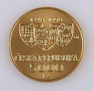 Sada zlatých mincí Karel IV, ČNB, emise 1998