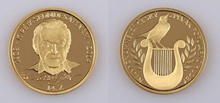 Zlatá pamětní medaile: Karel Gott 2014, 1/2 OZ