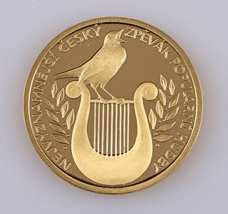 Zlatá pamětní medaile: Karel Gott 2014, 1/2 OZ