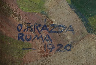 Oskar Brázda (1887 - 1977) - Motiv z Říma