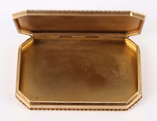 Luxusní zlatá tabatěrka s emailovou miniaturou a původní etui