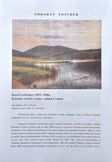 Karel Liebscher (1851 - 1906) - Rybník Kořenský u Lažan v jižních Čechách