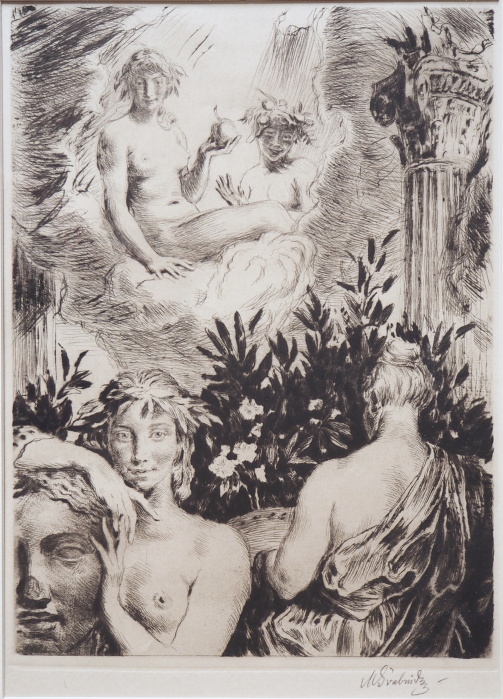 Švabinský Max, (1873 - 1962), Perokresba + Grafika 