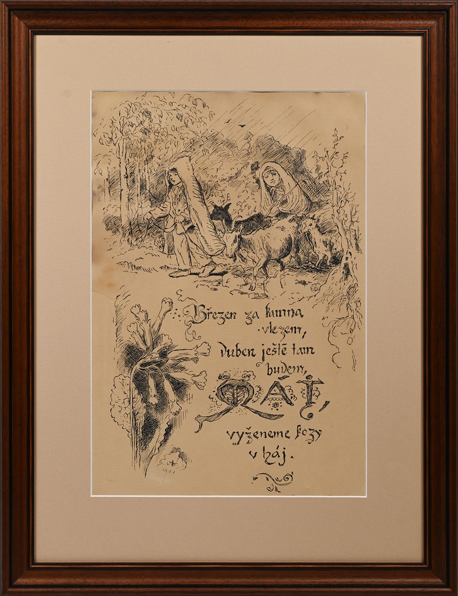 Mikoláš Aleš (1852 - 1913) - Březen