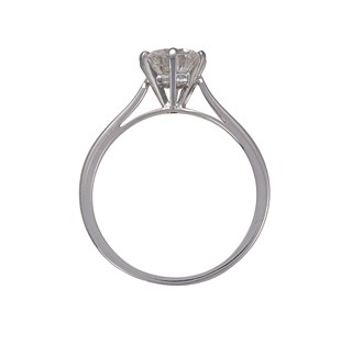 Zlatý prsten s přírodním diamantem 1,10 ct (vzácně bílý) - certifikováno