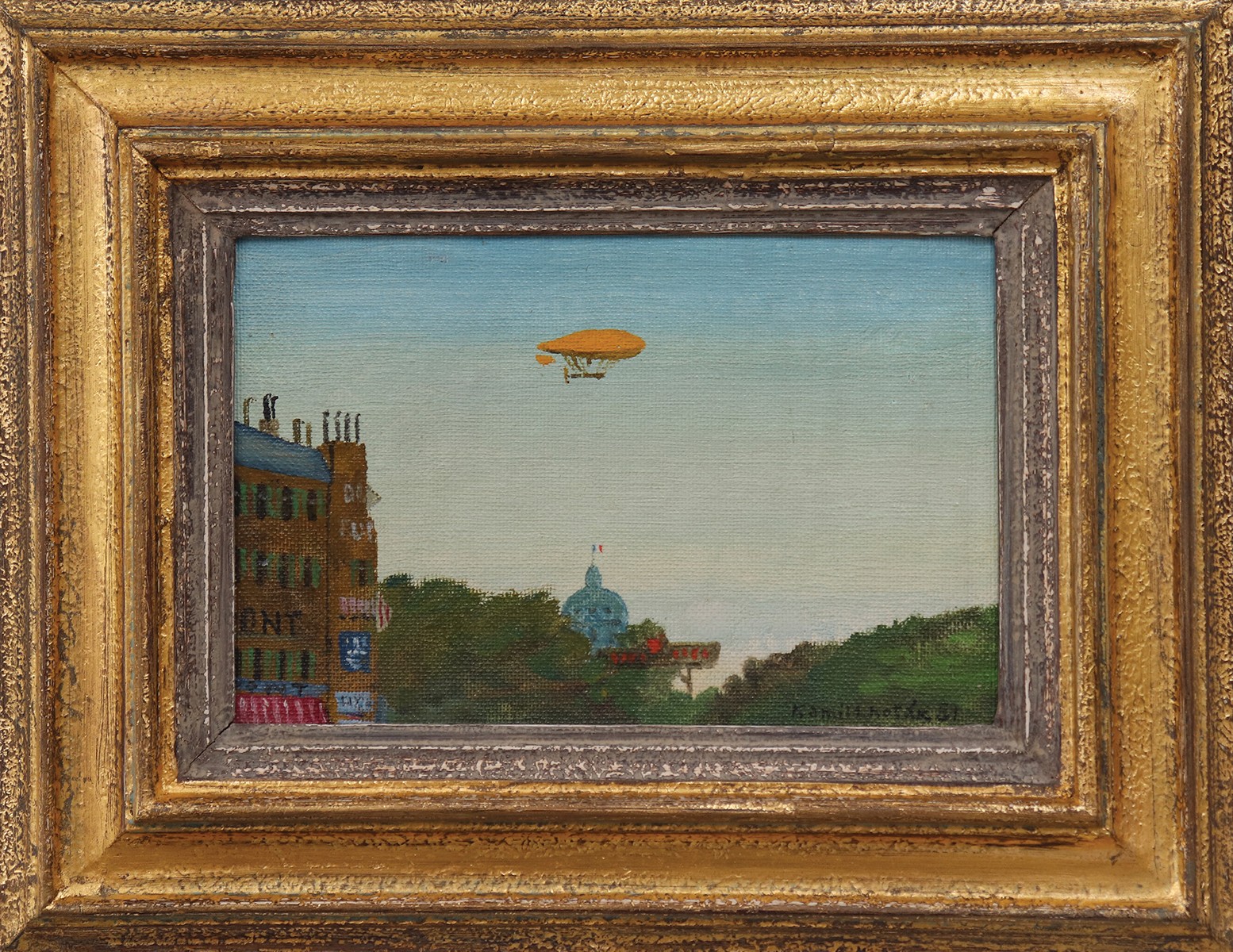 Kamil Lhoták (1912 - 1990) - Vzducholoď nad Paříží, 1981