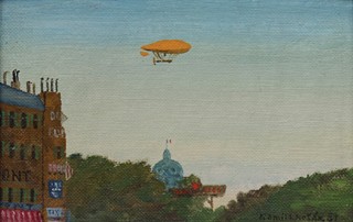 Kamil Lhoták (1912 - 1990) - Vzducholoď nad Paříží, 1981